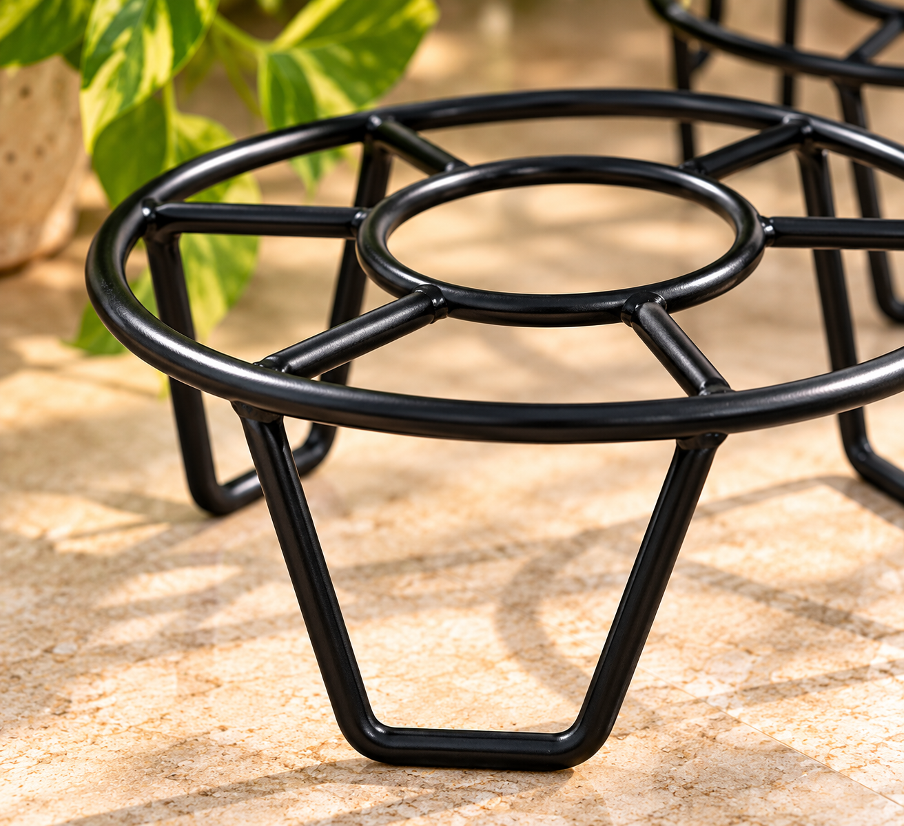 Gamla Stand Plant Stand Pot Stand Iron Stand (Set of 12) Garden Balcony Pot Stand thumbnail 3