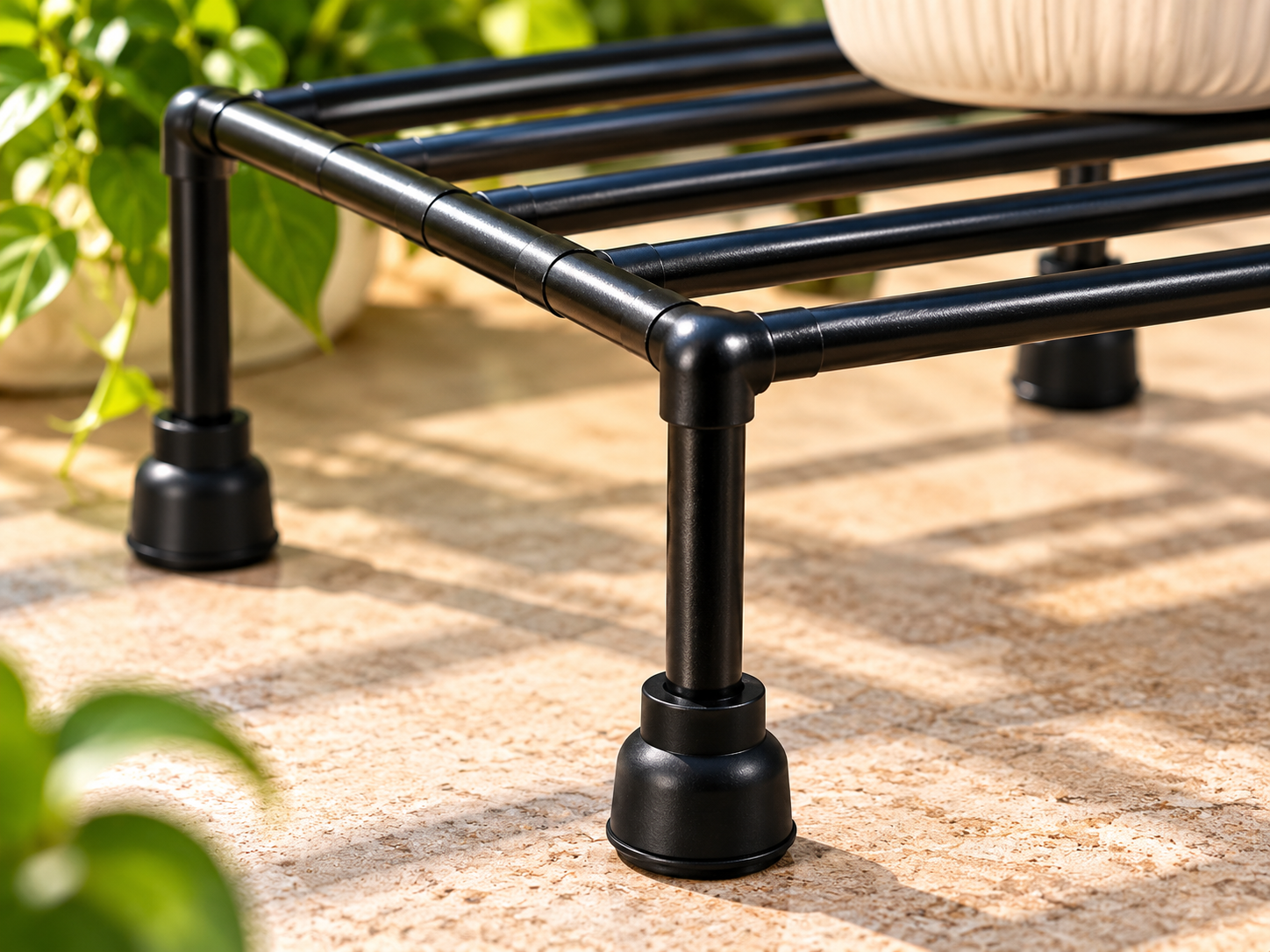 Metal Plant Stand (Set of 4 Black) | Pot Stand | Stand for Balcony  24 Inches | Indoor & Outdoor Use thumbnail 2